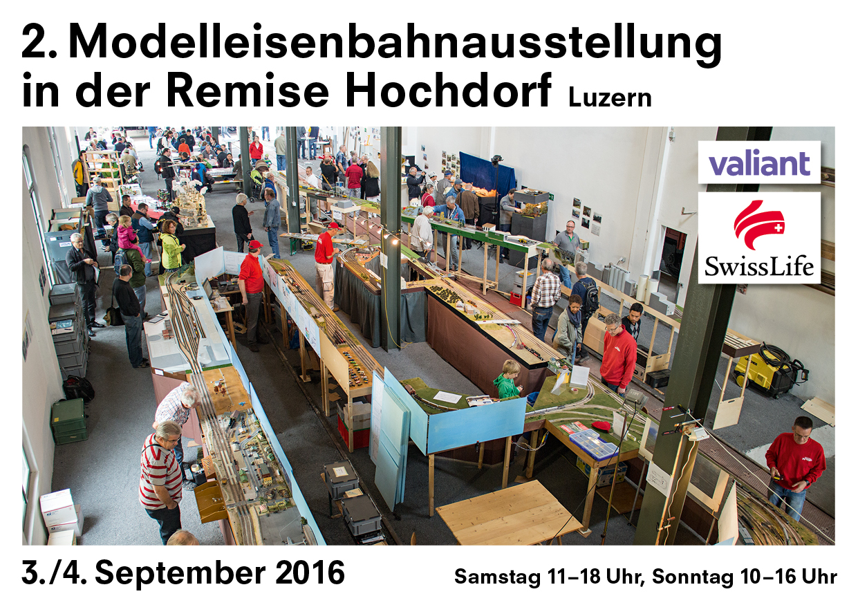 Ausblick auf die 2. Modelleisenbahnausstellung in der Remise Hochdorf