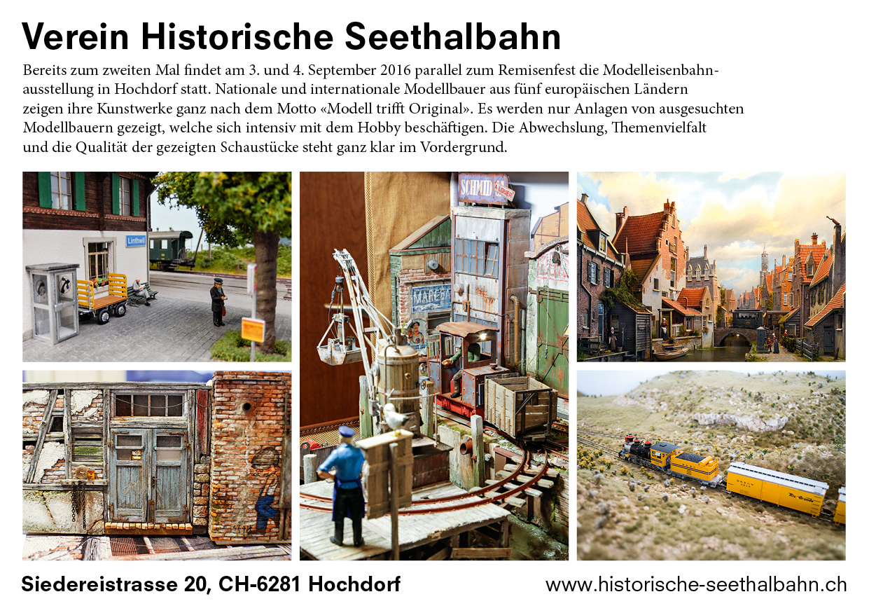 Ausblick auf die 2. Modelleisenbahnausstellung in der Remise Hochdorf