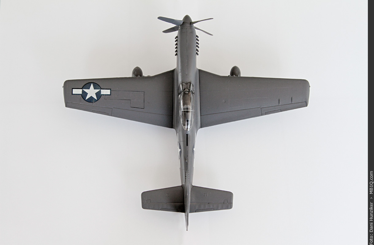 North American P-51D «Mustang» im Massstab 1:48 von oben