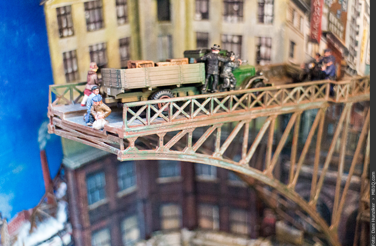 Brücke auf dem Diorama «La Rose Harbour» von Philippe Gabard