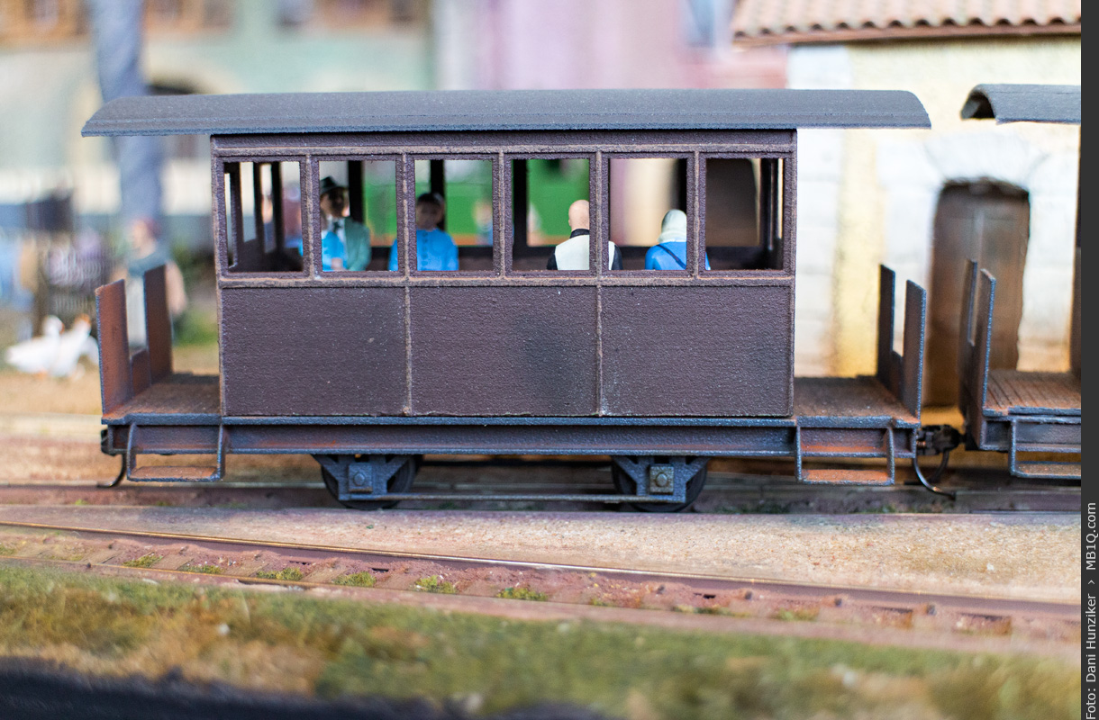 3D geprinteter C.F.B. Personenwagen von Shapeways, Massstab 1:43, Spur 0e