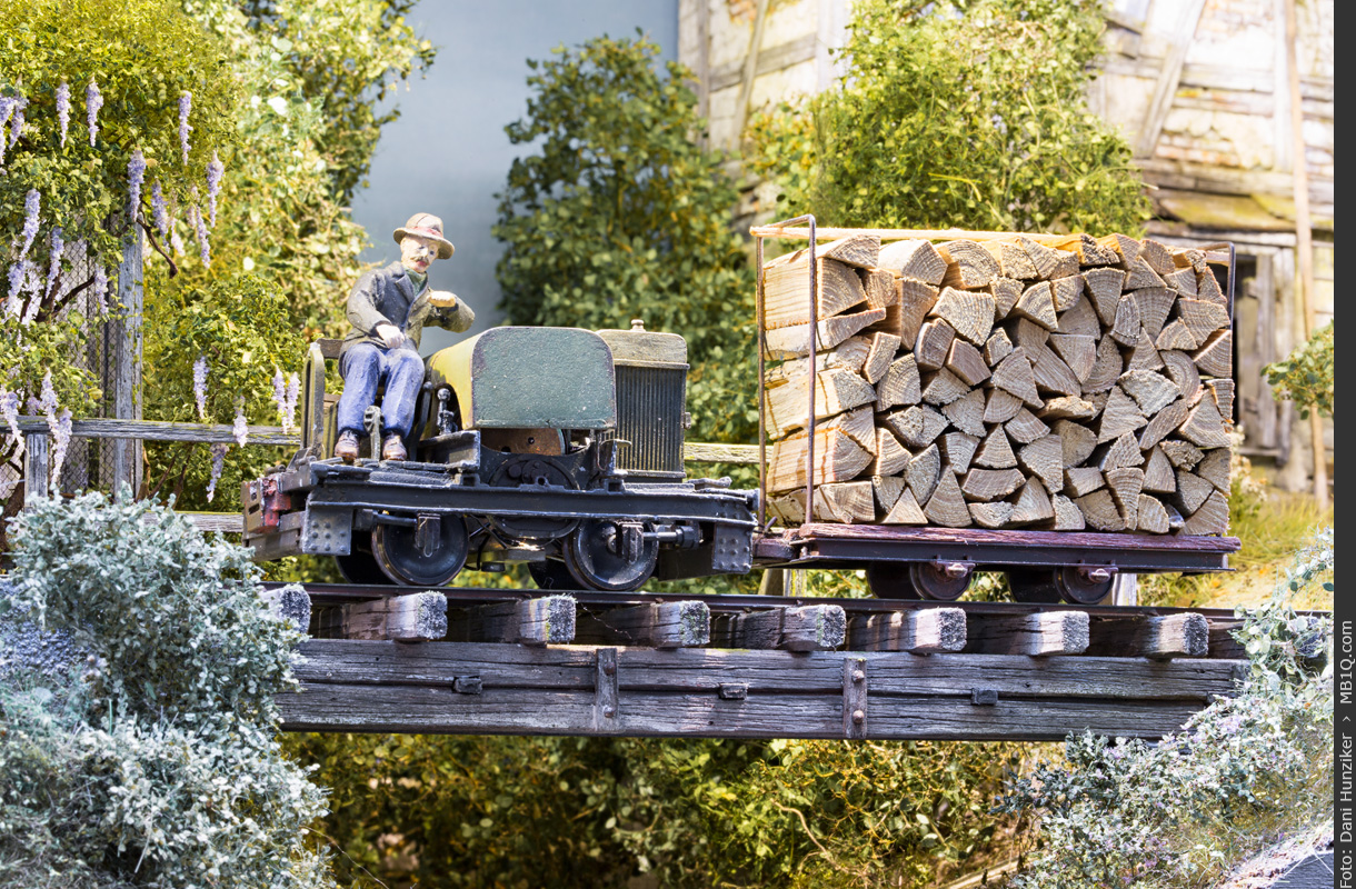 Simplex auf Feldbahnbrücke, Massstab 1:35, Marcel Ackle