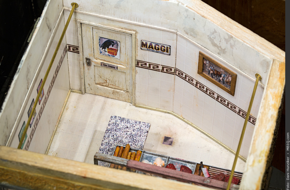 Blick von oben in die Metzgerei Hensel