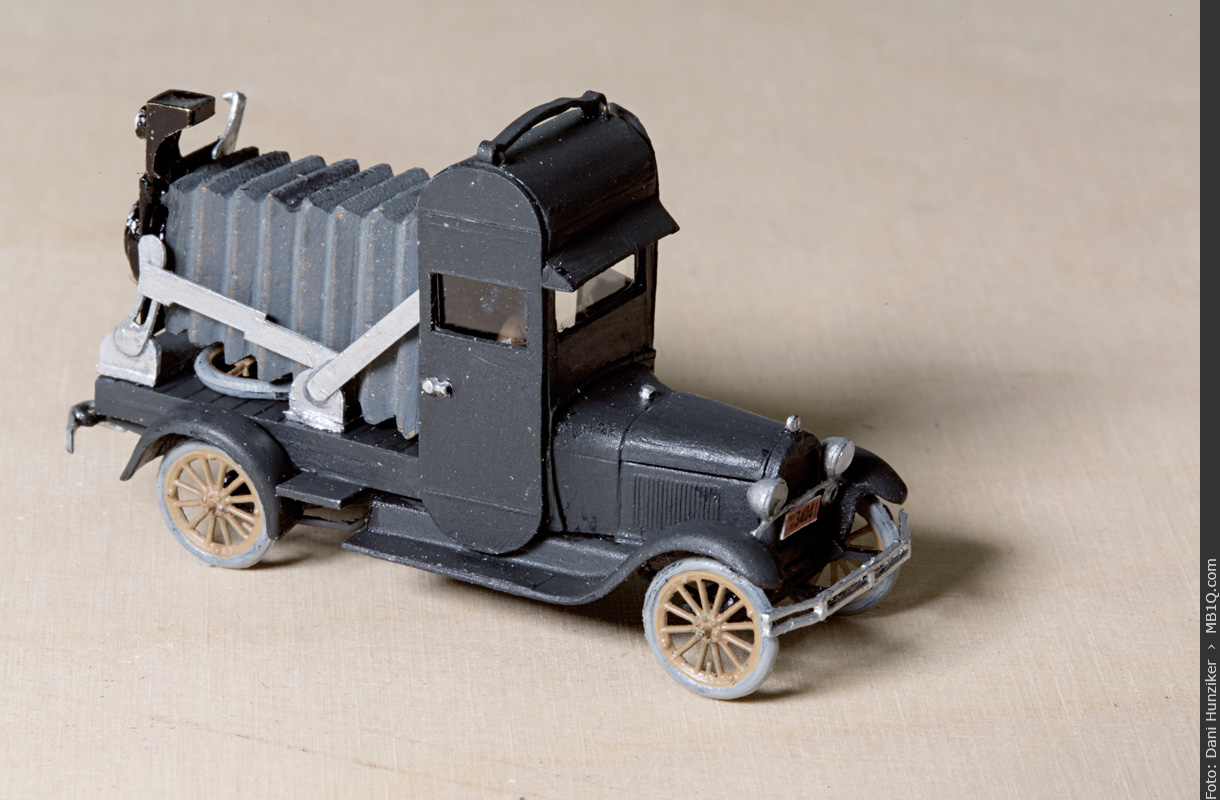 Werbeauto «Fahrende Faltenbalgkamera», Massstab 1:87