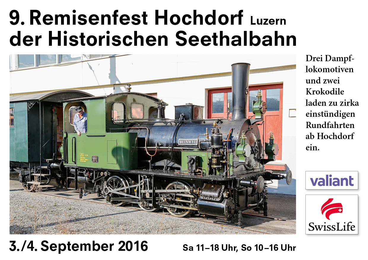 Ausblick auf das 9. Remisenfest Hochdorf der Historischen Seethalbahn