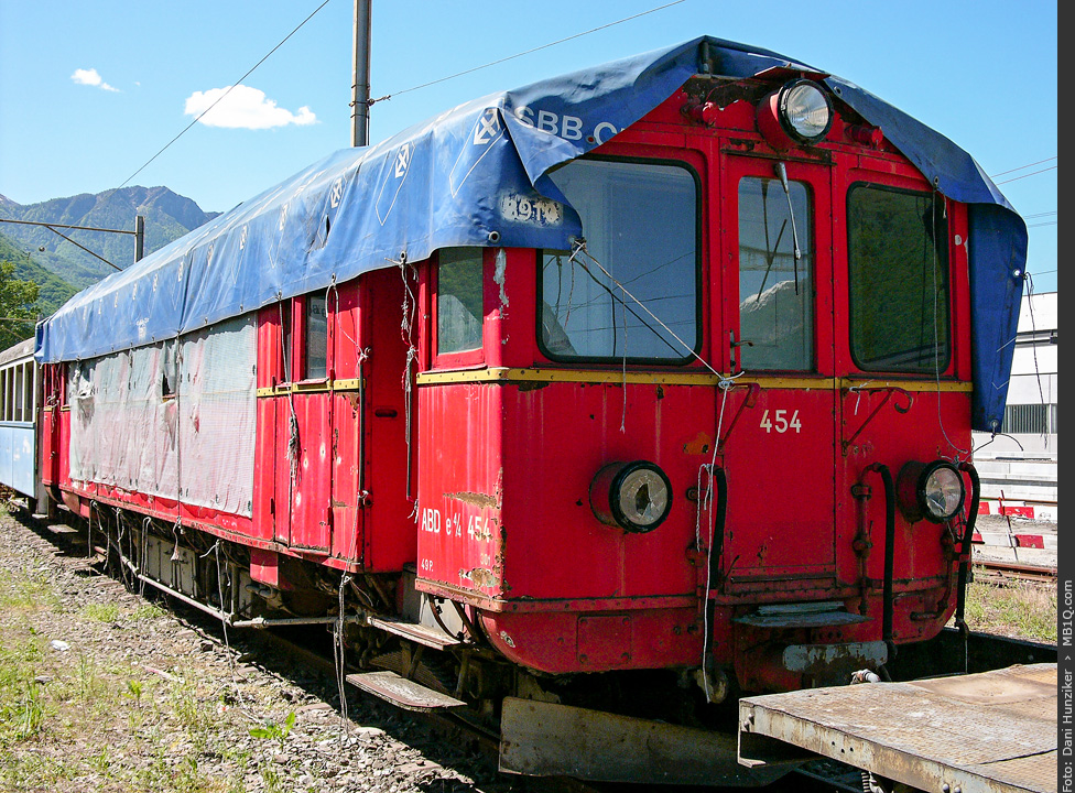 RhB (SEFT) Triebwagen ABDe 4/4 454 (FM 4), Castione-Arbedo