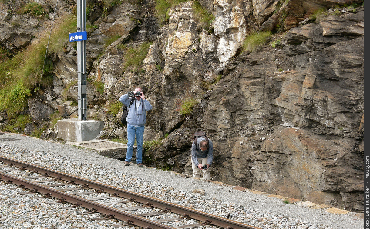 Eisenbahnfotografen Peter Willen und Tibert Keller, Alp Grüm
