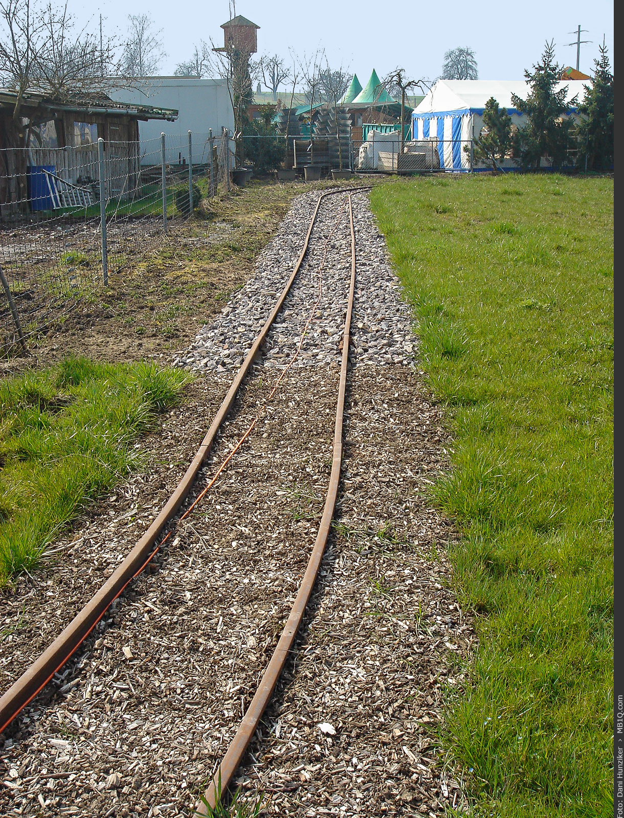 Eingeschottertes Feldbahngleis, Rümlang-Letten