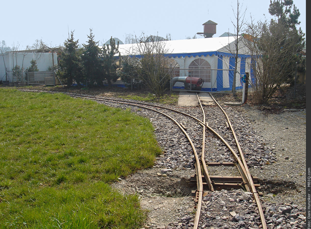 Feldbahnweiche + Provisorischer Lokschuppen, Rümlang-Letten