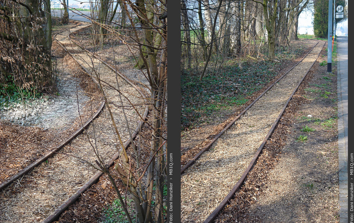 Feldbahngleis, Rümlang-Letten