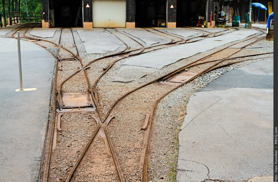 Feldbahnweichen, Salzbergwerk Bex